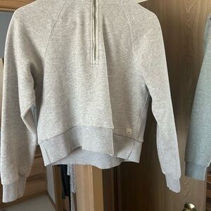 Vuori Heather Gray Quarter-Zip Pullover